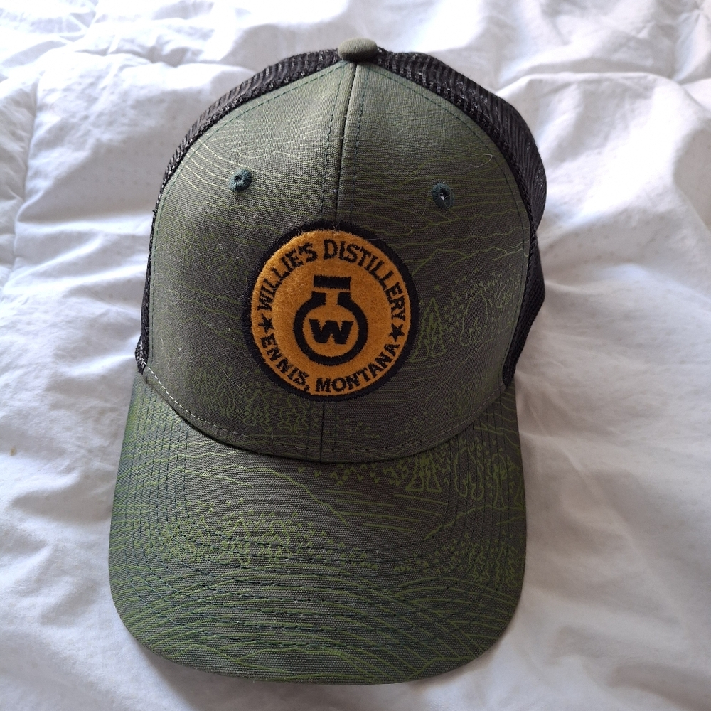 Willies Distillery Green And Black Baseball Cap